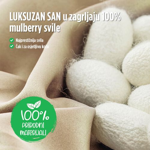 Zimski svileni pokrivač/jorgan Vitapur Victoria's Silk white univ slika 5