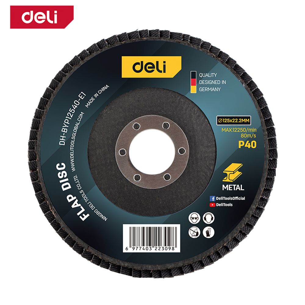 Lamelarni brusni disk AL 125mm G40 DeliI EDH-BYP12540-E1 slika 1