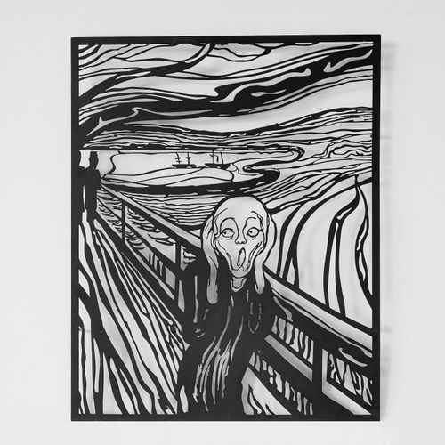 Wallity Metalna zidna dekoracija The Scream- APT728 M slika 2