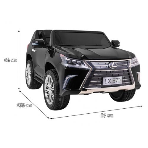 Licencirani auto na akumulator Lexus LX570 4x4 - dvosjed - crni/lakirani slika 2