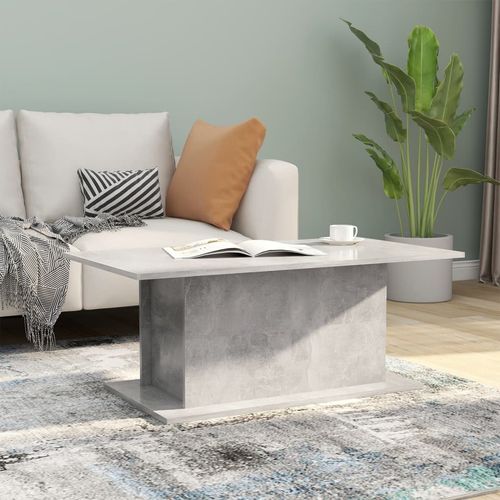 Stolić za kavu siva boja betona 102 x 55,5 x 40 cm od iverice slika 1