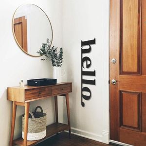 Hello - APT101LS Black Decorative Metal Wall Accessory