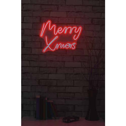 Wallity Ukrasna plastična LED rasvjeta, Merry Christmas - Red slika 3