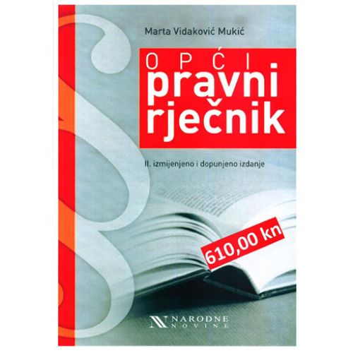 Opći pravni rječnik II. izmijenjeno i dopunjeno izdanje slika 1