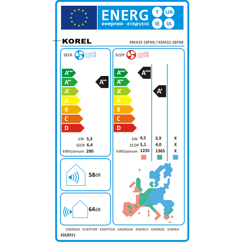 Korel klima uređaj Optimus KMA32-18FNX/18FN8, DC INVERTER, wifi slika 2