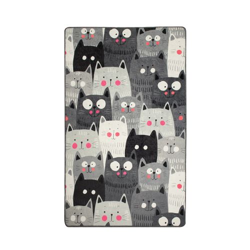 Tepih Conceptum Hypnose Cats - Sivi Multikolor (100 x 160 cm) slika 2