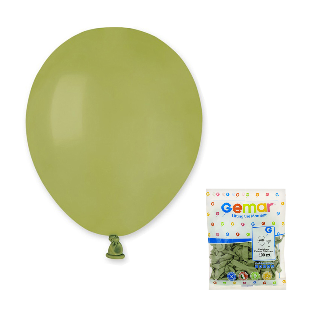 A50-98 Balon Maslinasto zeleni 13cm, 100kom slika 1