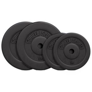 Set tegova obloženih plastikom 30 kg (2x5 + 2x10 kg)