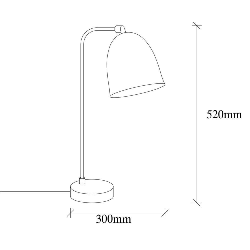 Tattoo - 5031 Crna Vintage Stolna Lampa slika 6