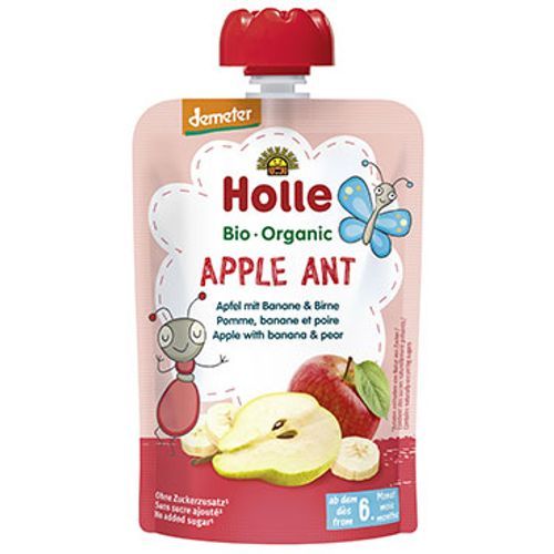 Holle Pire od jabuke, banane i kruške "Apple Ant"- Organski 100g , pakiranje 12komada, xxl slika 1