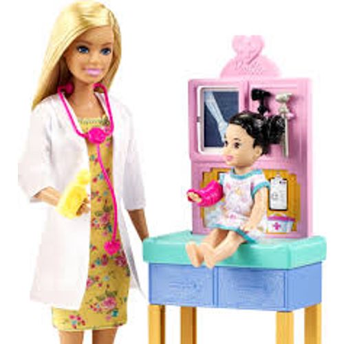 Barbie lutka Pedijatar Set slika 2