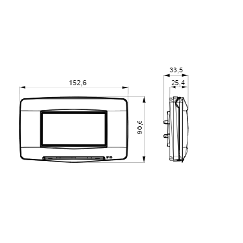 VODONEPROPUSNA PLOČA ITALIJANSKI STANDARD - 4 GANG IP55 - CRNA - CHORUSMART GW16704TN slika 2