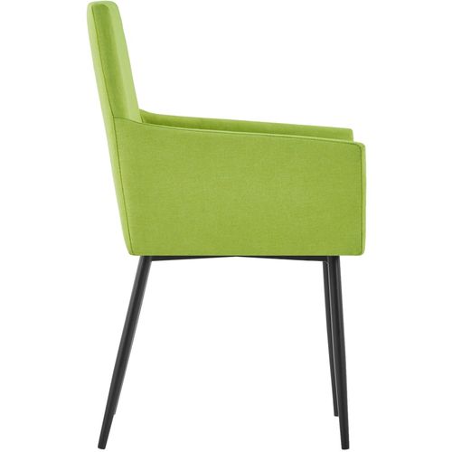Blagovaonske stolice s naslonima za ruke 4 kom zelene tkanina slika 4