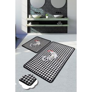 Rooester Djt Black
White
Red Bathmat Set (2 Pieces)