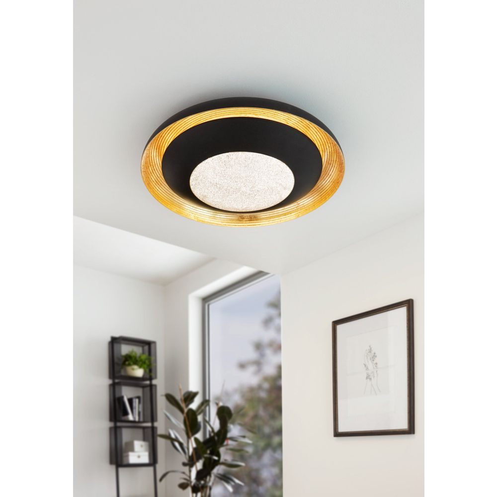 Eglo Canicosa 2 Plafonjera - LED, 24,5W, 3000lm, Promjer 495mm, Dimabilna, Crno/Zlatna slika 10
