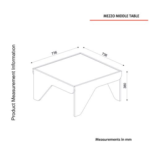 Mezzo White Coffee Table slika 6