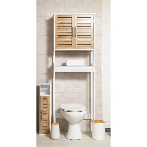 TENDANCE KUPATILSKI ORMARIĆ SA 2 VRATA I 1 POLICOM STOCHKLOM 63X23X179CM MDF BAMBUS BELA 9904306 slika 4