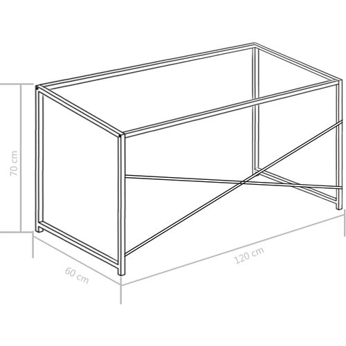 Stol za računalo crni i boja hrasta 120 x 60 x 70 cm slika 23