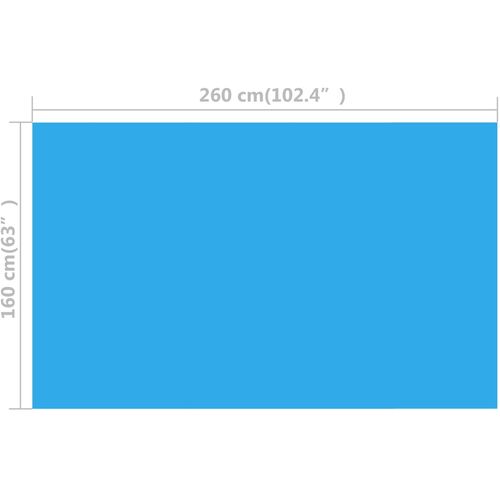 Pravokutni Pokrivač za Bazen 260 x 160 cm PE Plavi slika 28