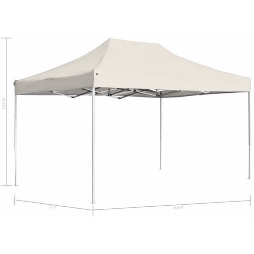 Profesionalni sklopivi šator za zabave aluminijski 4,5x3 m krem slika 14