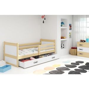 Drveni dečiji krevet Rico - bukva - beli - 200x90 cm
