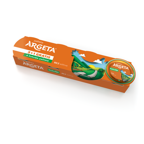 Argeta kokošja pašteta 95 g 3+1 gratis slika 1