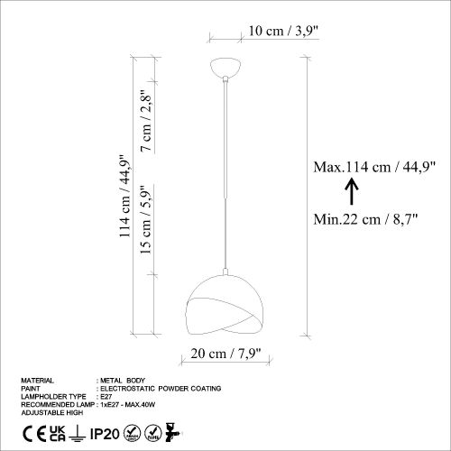 Pacman - Orange Orange Chandelier slika 8