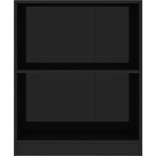 Polica za knjige sjajna crna 60x24x74,5 cm konstruirano drvo slika 11