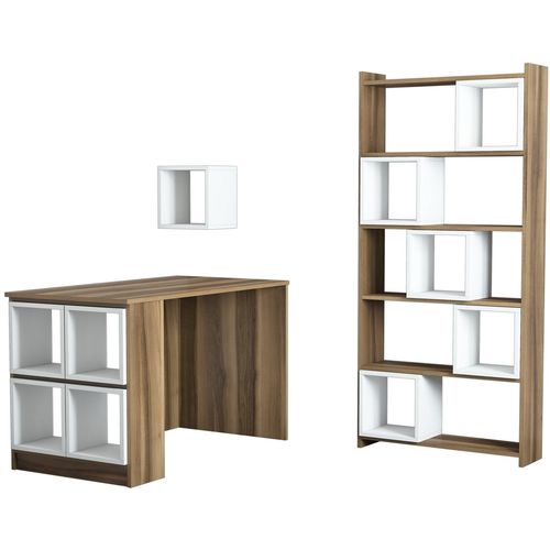 Box - Walnut, White Walnut
White Study Desk & Bookshelf slika 2