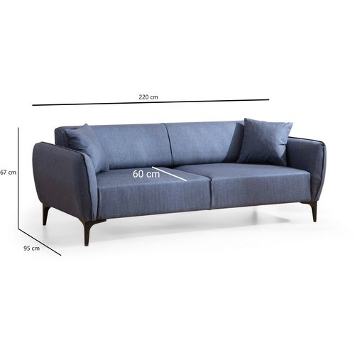 Atelier Del Sofa Trosjed, Plava, Belissimo - Blue slika 9