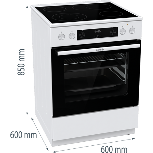 Gorenje GECS6C70WPA Staklokeramički šporet, Multifunkcionalna rerna, Širina 60 cm slika 6