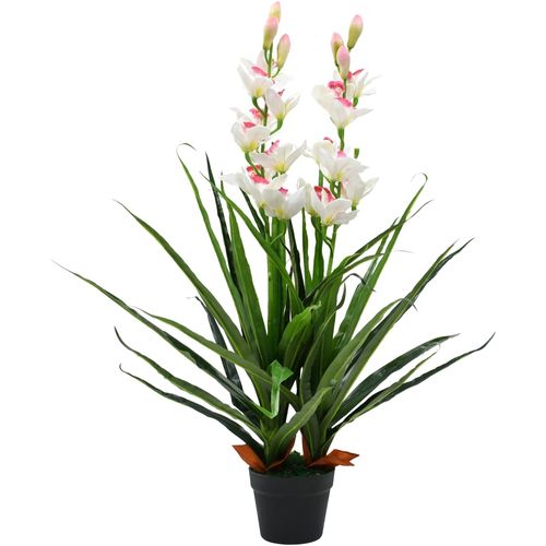 Umjetna biljka Cymbidium Orhideja s posudom 100 cm zelena slika 10