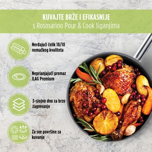 Tiganj Rosmarino Pour&Cook -  24cm slika 3