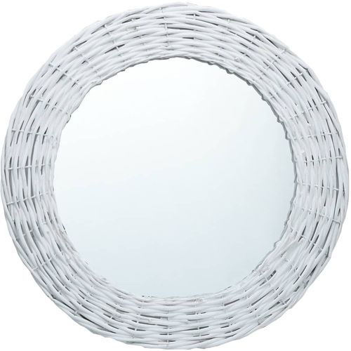 Ogledalo od pruća 50 cm bijelo slika 17