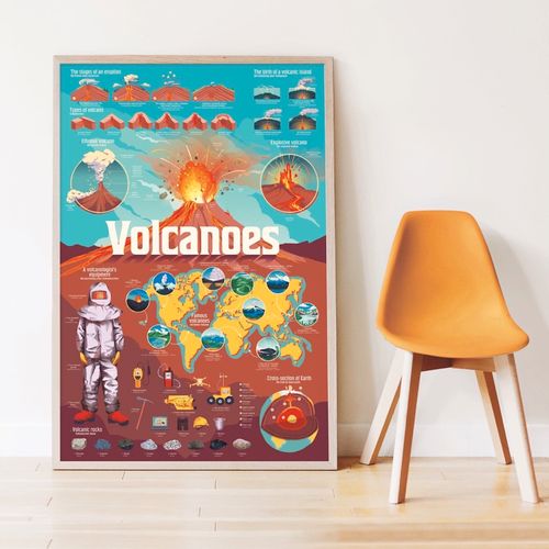 Poppik Edukativni poster s nalepnicama Otkrića: Volcans 7+ slika 2