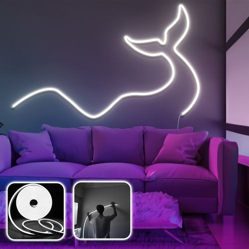 Wave and Tail - Large - White White Decorative Wall Led Lighting slika 1