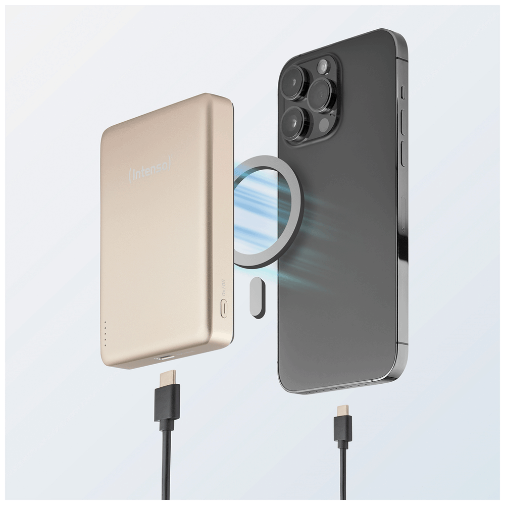 (Intenso) Prijenosni punjač POWERBANK MW10000, MagSafe / 10000mAh / Champagne slika 6