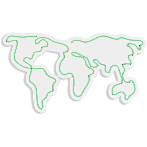 Wallity Zidna dekoracije svijetleća WORLDzeleni, World Map - Green slika 1