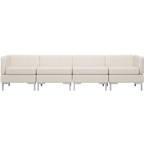 4-dijelni set sofa od tkanine krem slika 21