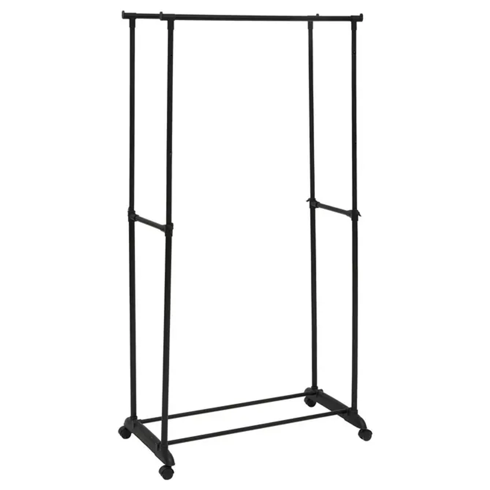 Five vješalica za odjeću pomična dupla pan 80x43x160cm polipropilen metal crna slika 3