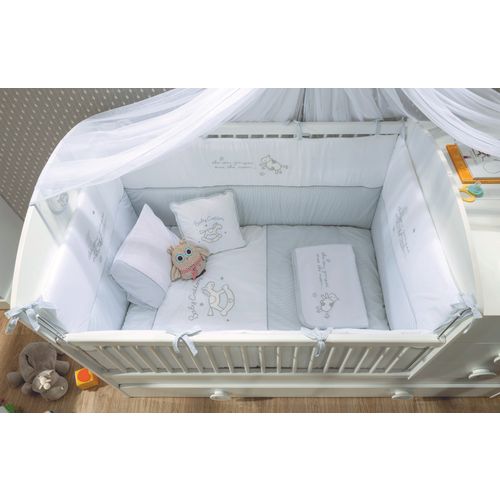 L'essential Maison Baby Cotton (75x115 Cm) Sivi i Beli Set za Spavanje Beba slika 1