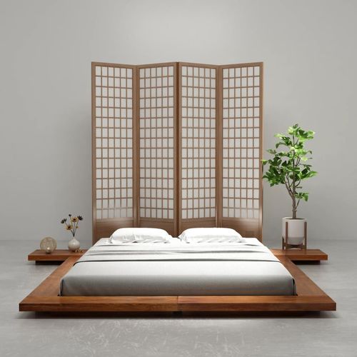 Okvir za futon krevet u japanskom stilu od masivnog drva 160 x 200 cm slika 18