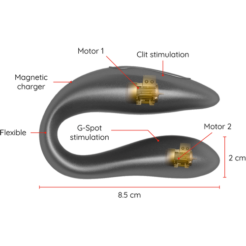 Oninder Double Pleasure G-Spot &amp; Clitoral Stimulator App Controlled slika 3