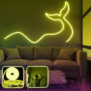 Wave and Tail - Large - Yellow Yellow Decorative Wall Led Lighting