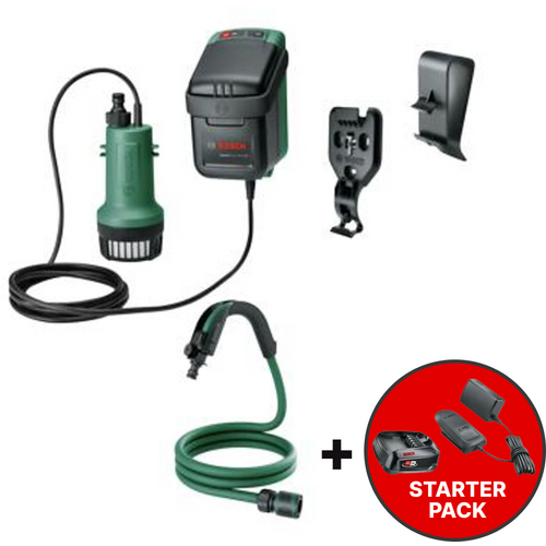 Bosch Vrtna pumpa GardenPump 18 SOLO ALAT  + Starter Set 18V Alliance – baterija PBA 18V 2,5 Ah + punjač AL 18V-20 W slika 1