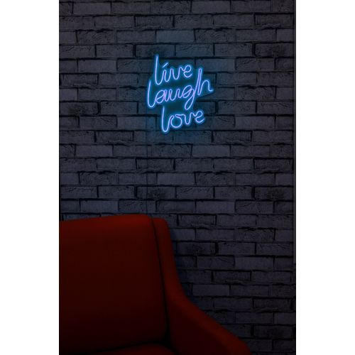 Wallity Ukrasna plastična LED rasvjeta, Live Laugh Love - Blue slika 12