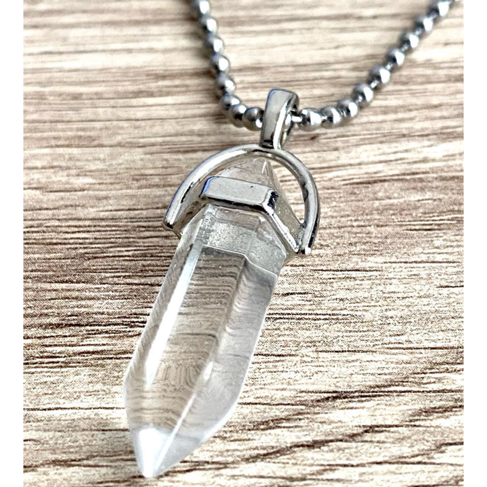 Poludrago kamenje Ogrlica Hexagonal - Gorski kristal slika 3