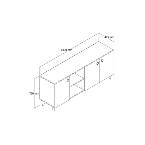 Konzolni Sto Atlantic Pine, Beli, KSL0303 slika 4