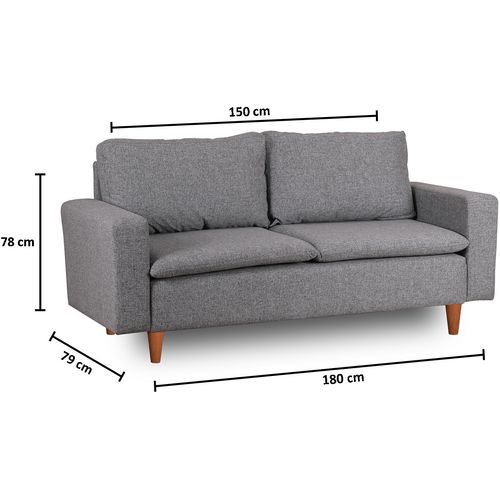 Atelier Del Sofa Dvosjed, Svijetlo siva, Lungo - Light Grey slika 11