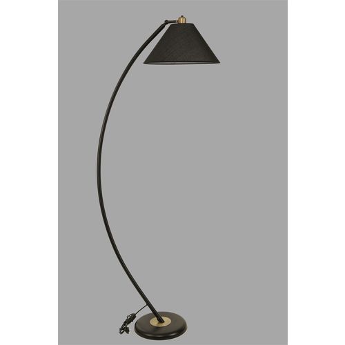 Hilal Siyah Lambader Hasır Siyah Abajurlu Black Floor Lamp slika 3